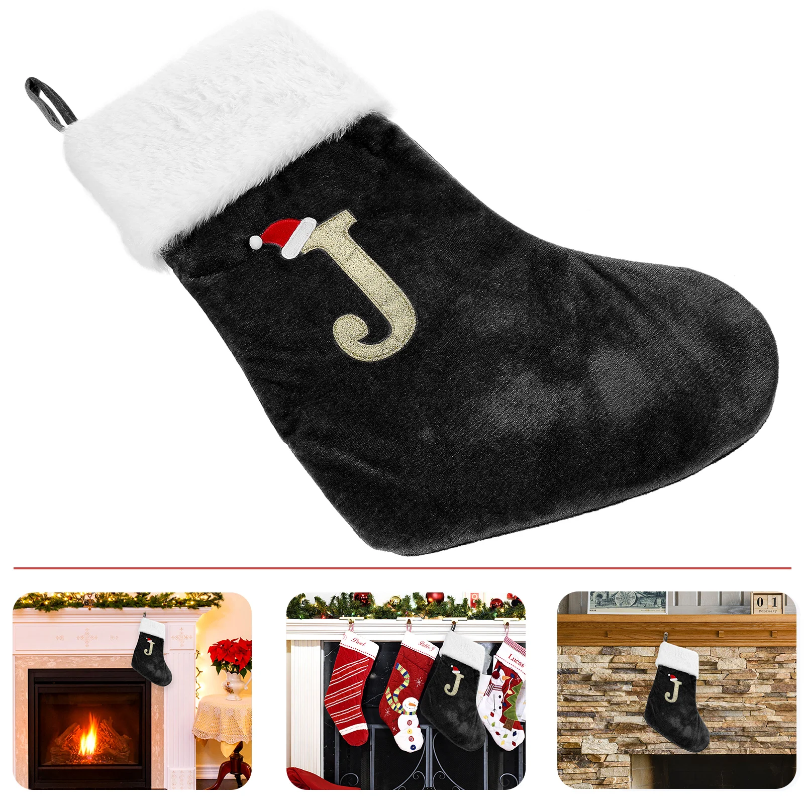 

Christmas Stocking Decor Cartoon Design Xmas Tree Hanging Ornament Gift Bag For Holiday Party Decoration Festive Supplies