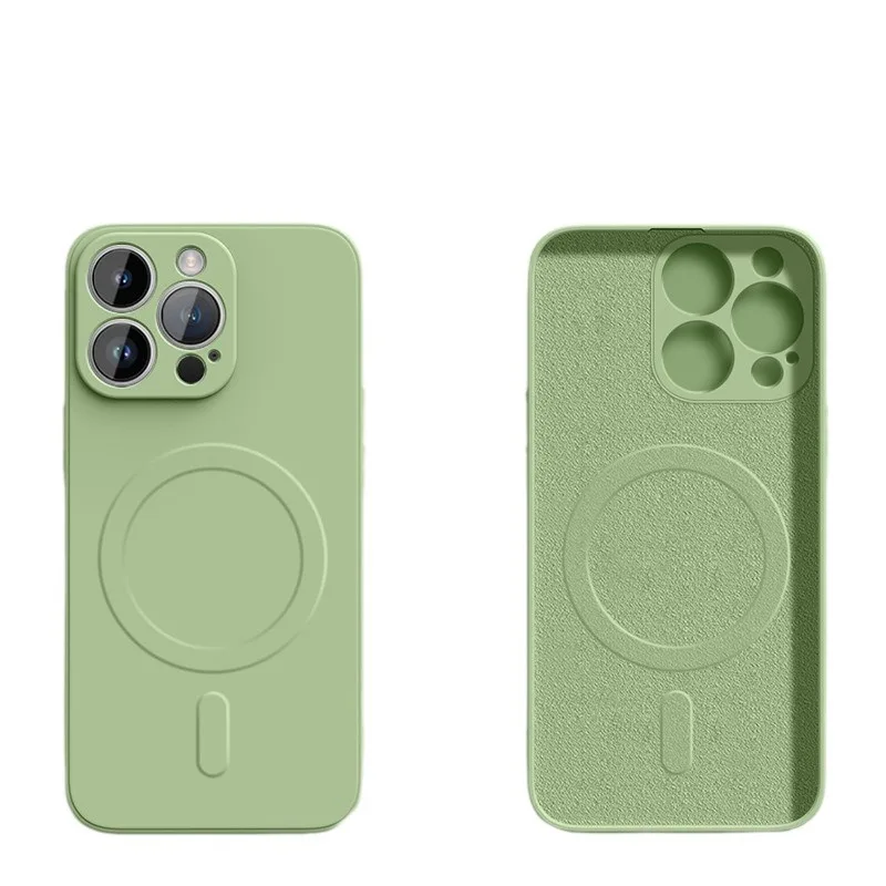 

Premium Liquid Silicone iPhone 16ProMax-12ProMax Cases Slim Magnetic Fit Anti-Scratch Protective Cover Soft Touch iphone11 case