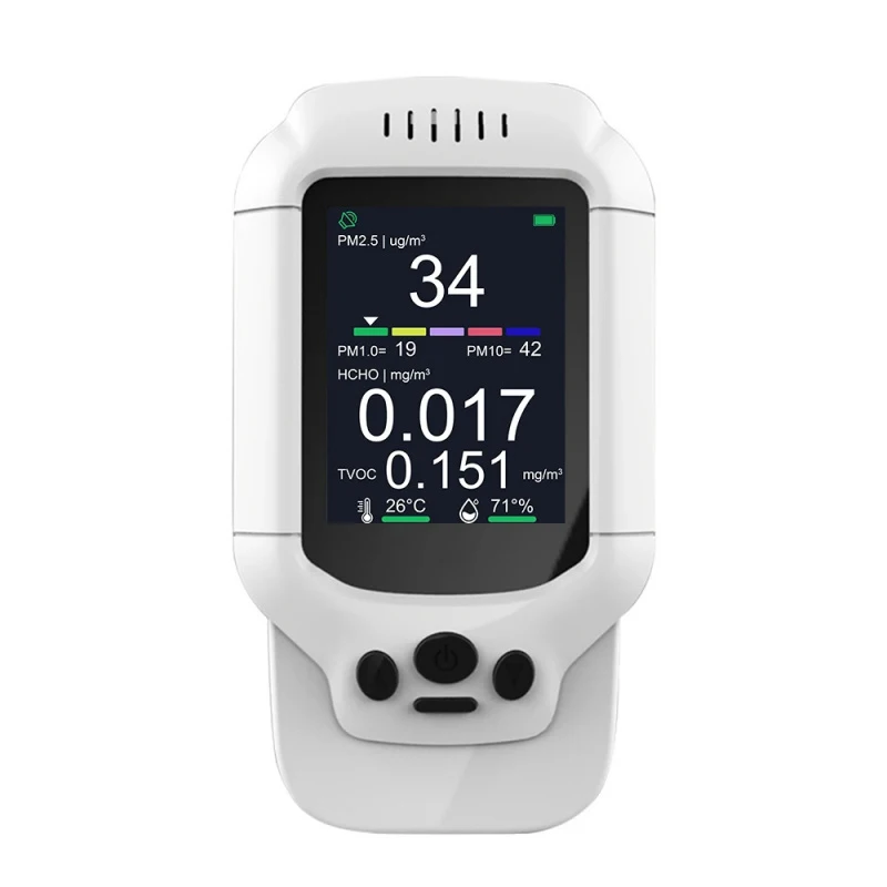 

8-in-1 WiFi Air Quality Monitor Formaldehyde HCHO PM2.5 Dust Haze Temp Humidity Tester Real Time Indoor Air Quality Detector for