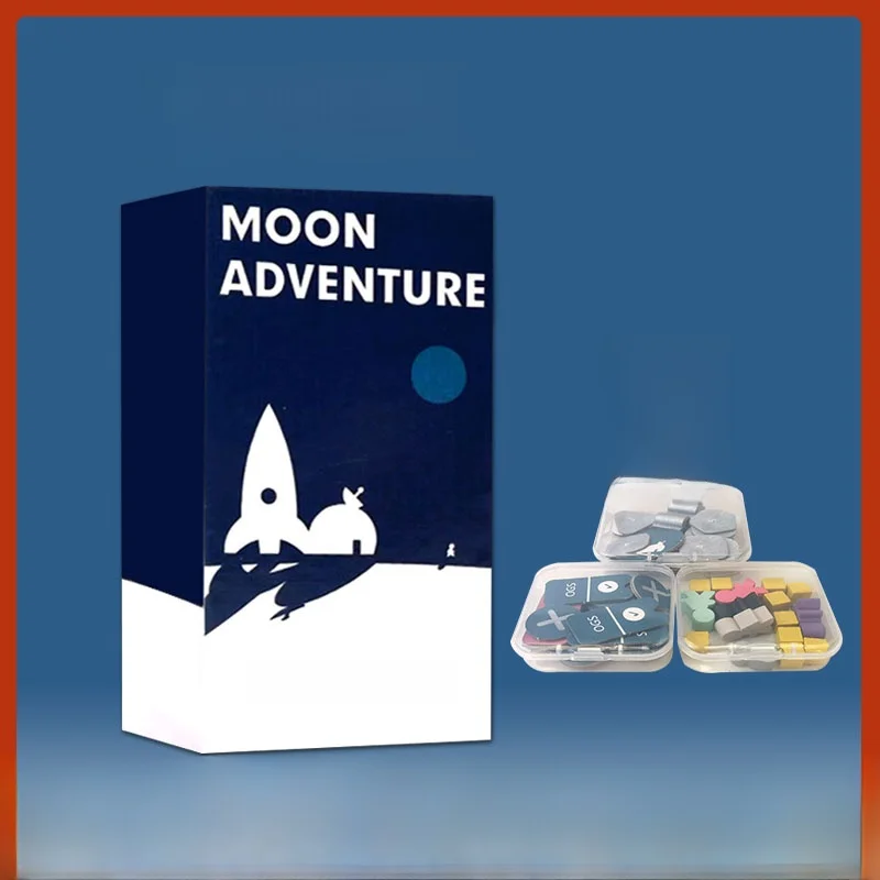 

Cooperative Survival Tabletop Card Game Moon Surface Exploration American Style Board Game Small Box Game One Hundred Games