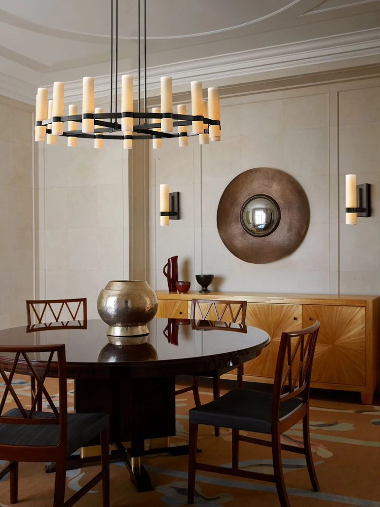 

E14 LED American Brass Chrome Black Round Designer Hanging Lamps Lustre.Pendant Lamp.Pendant Light For Dinning Room