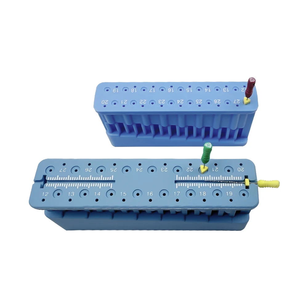 Dental Endo Files Measuring Block with Ruler Endodontic Instrument Autoclavable Block Dentist Instrument Holder Dental Tools