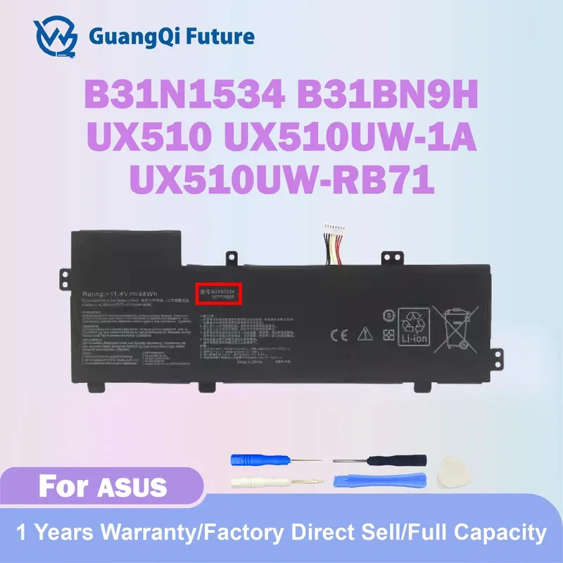 

B31N1534 Аккумулятор для ноутбука Asus Zenbook U5000 UX510 UX510UW UX510UW-1A UX510UW1A UX510UW-RB71 UX510UW-CN044T UX510UX UX510UX-1A