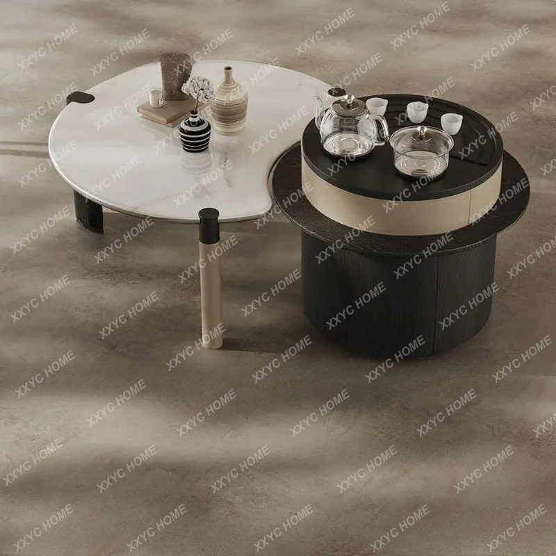 XX light luxury size round combination coffee table household simple living room kung fu tea table