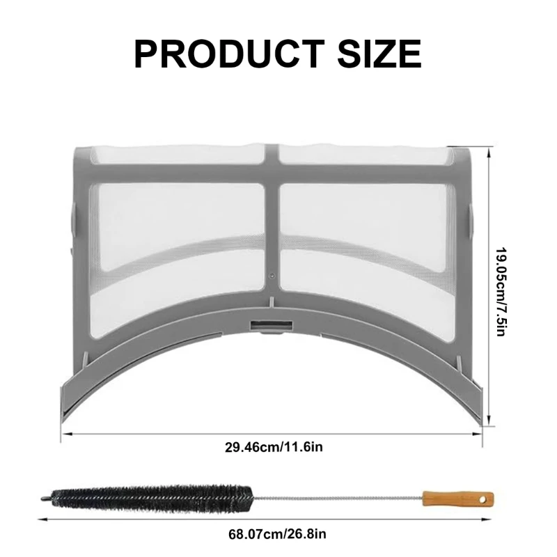 شاشة الوبر المجفف ومجموعة الفرشاة مرشح شبكة مجفف الوبر مرشح الوبر استبدال مصيدة الوبر مناسبة للاستخدام في الشقق الفندقية دروبشيب