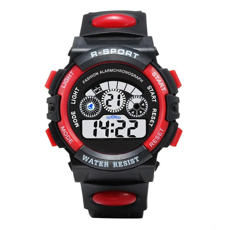 Orologio per bambini alla moda Orologi sportivi Cinturino in silicone Orologio digitale LED impermeabile per bambini Studente Ragazza Ragazzo Orologio da polso