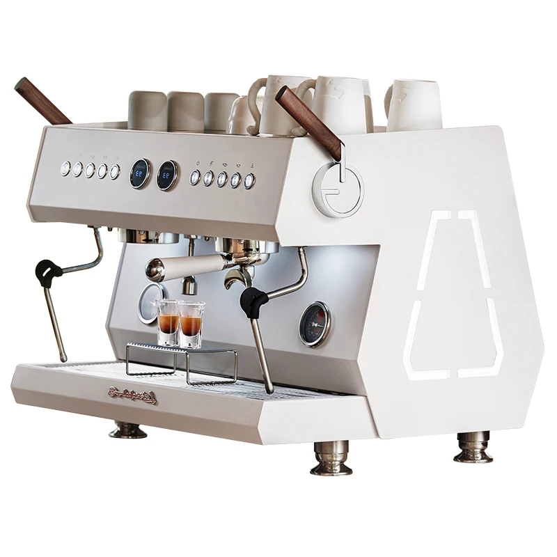 Gemilai CRM3211 Luxury Branded 3 In 1 Commercial Professional 2 Group Semi Automatic Espresso Coffee Machine For Shops