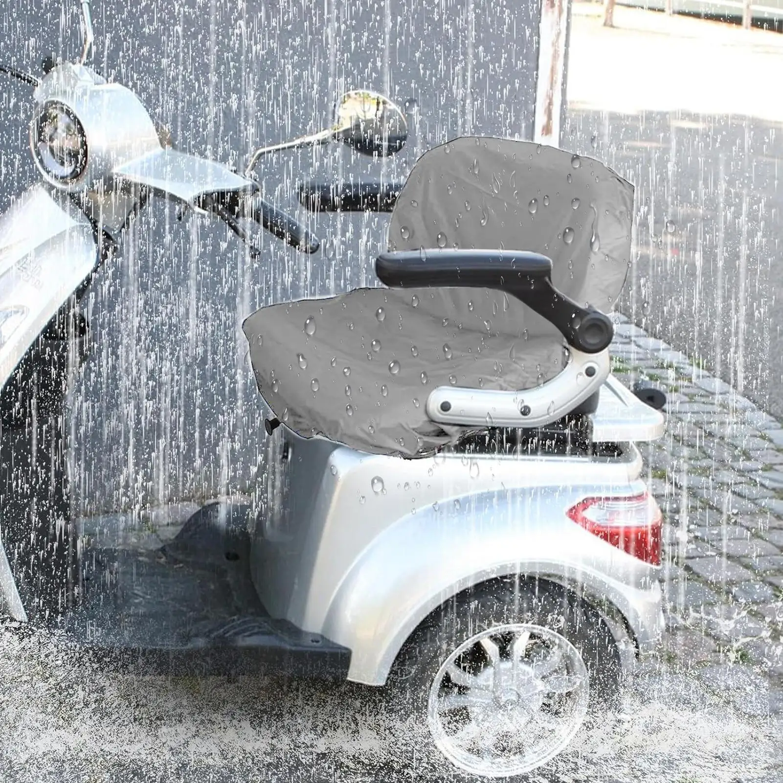 

Mobility Scooter Rain Cover Stain Resistant Wheelchair Cover Sun Resistant Mobility Scooter Protector For Commuting Camping Home