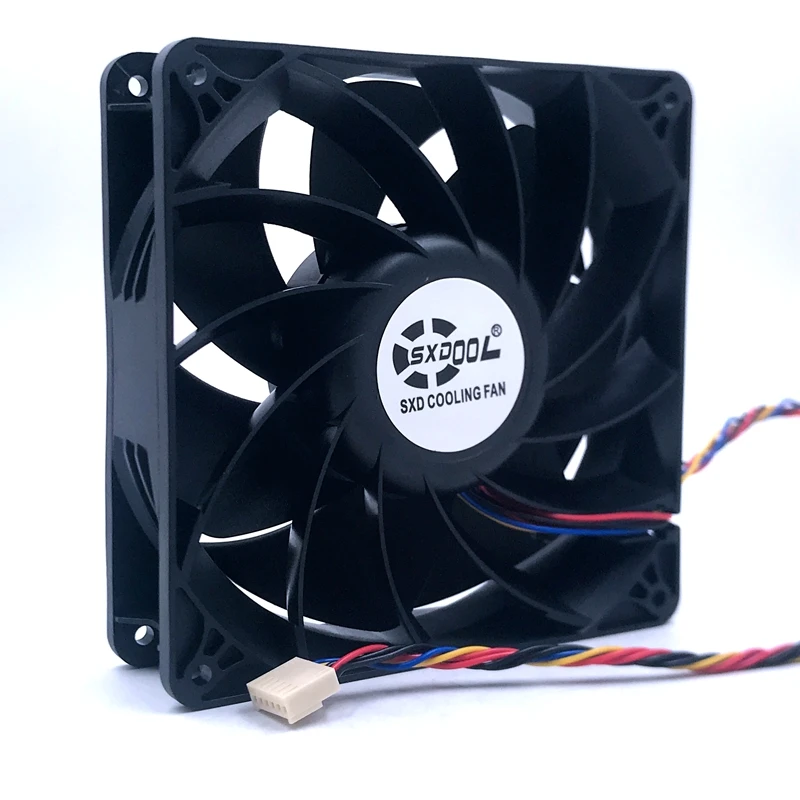 Baru Yang Kuat 6Pin Fan 140 Mm 14038 DC 12V 4A 5600 Rpm 280CFM untuk E9 + E10 Bitcoin Miner kipas Pendingin Mengganti PFM1412DE