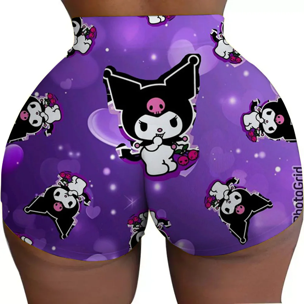 Pantaloncini da donna estivi 2025, super pantaloncini da donna con scollo a O Hello Kitty, pantaloncini da donna slim fit, caldi e sexy