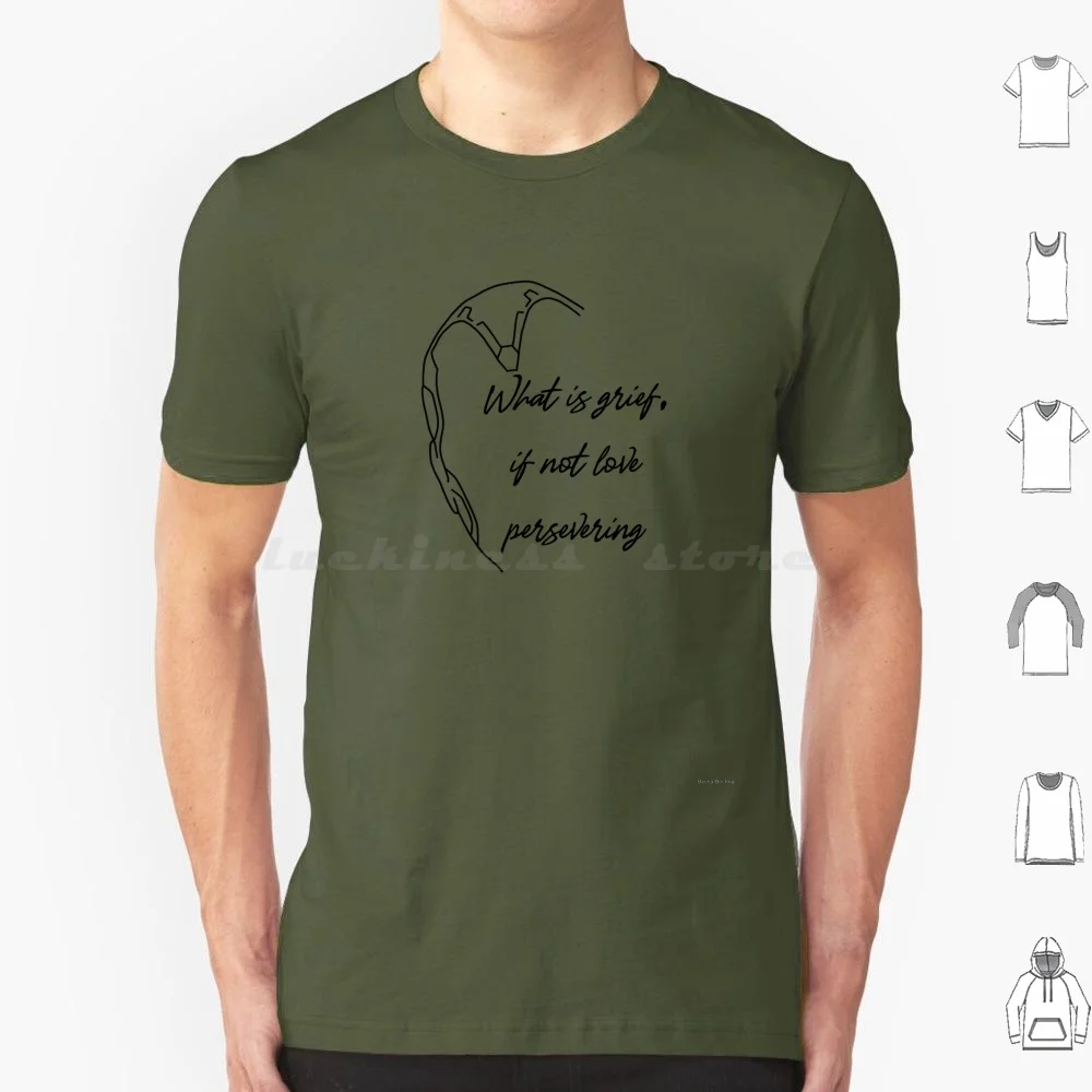 Vision-Grief t-shirt grande taille 100% coton Vision Wandavision Grief amour perséverage Perséverance citation significative Plus Mcu