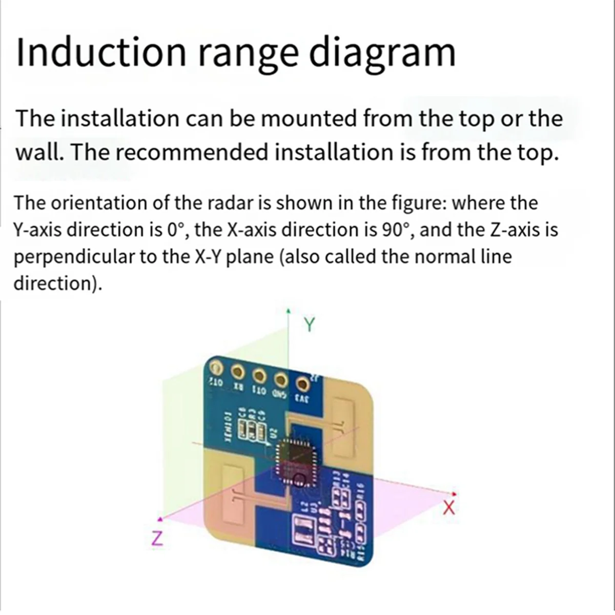 Módulo de detecção de movimento do sensor de radar de presença humana 24G mmWave LD2420