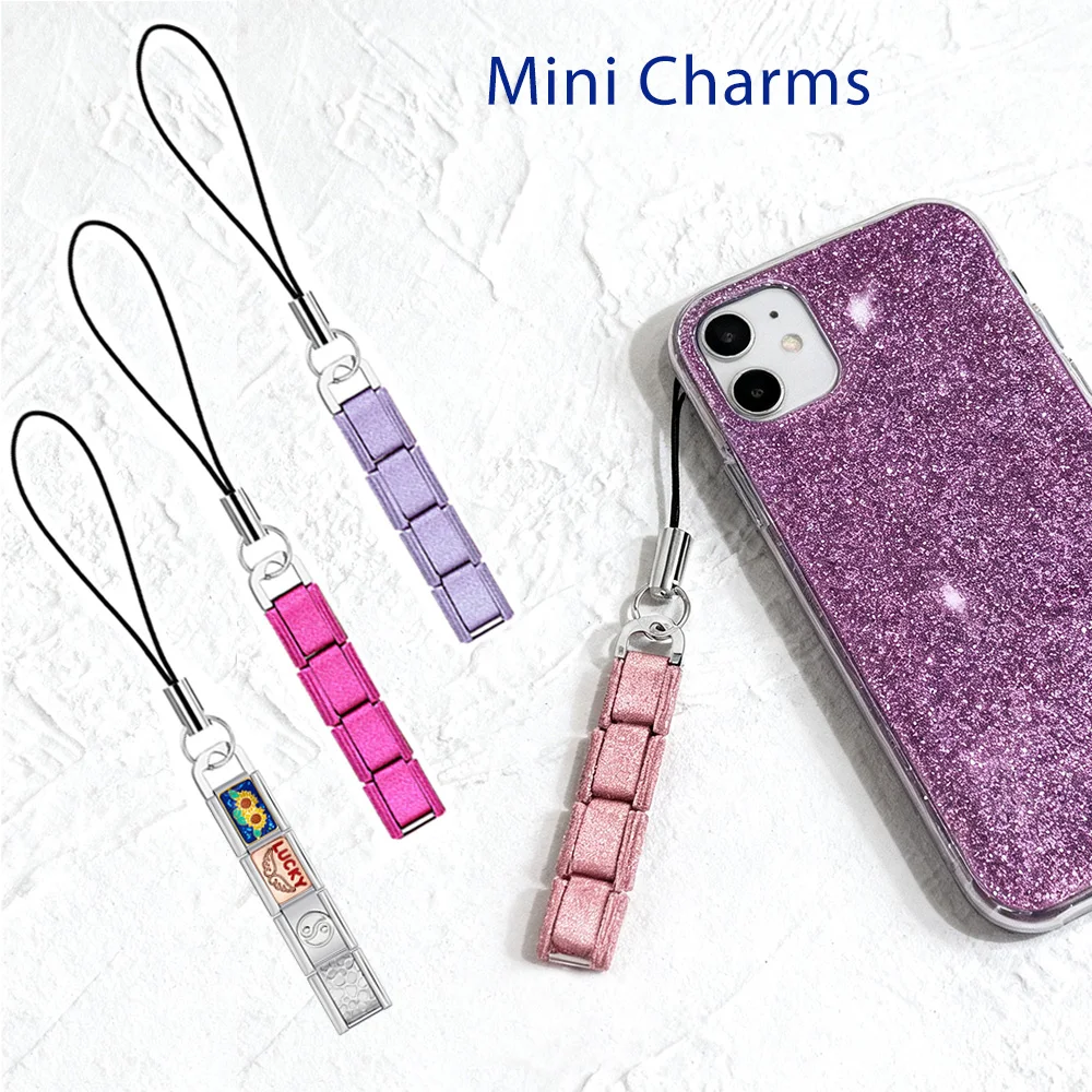 Lien de breloque coloré minimaliste adapté à 9mm, en acier inoxydable italien, fabrication de porte-clés pour femmes et hommes, perles DIY, accessoires tendance, cadeaux ​