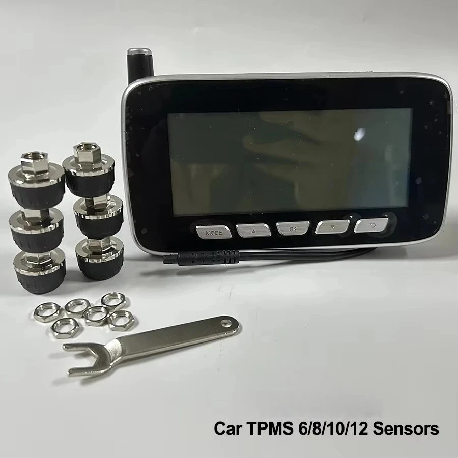 Upgraded Version Tire Pressure Monitoring System Car TPMS 6/8/10/12 Sensors for Truck Trailer,RV,Bus,Miniature Passenger Car