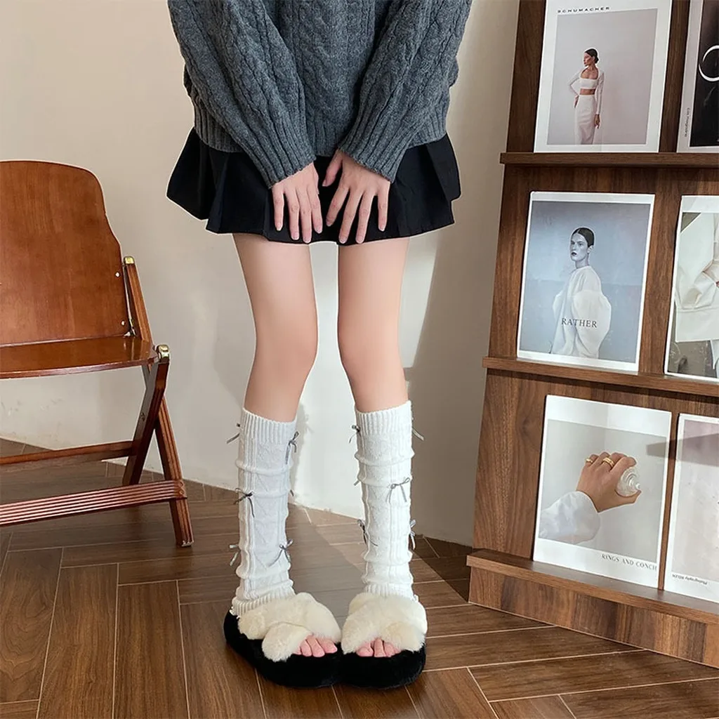 Mid Calf Leg Warmers Sweet Slouchy Leg Warmers Japanese Ballet Leg Warmers Skin Friendly For Edgy Casual Looks Leather Shoes view 4