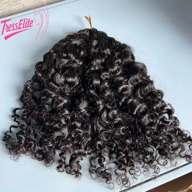 Crochet Braided Brazilian Curly /body Wave Human Hair Bulk Hair Natural Color Soft Texture for Everyday Use Stylish Appearance