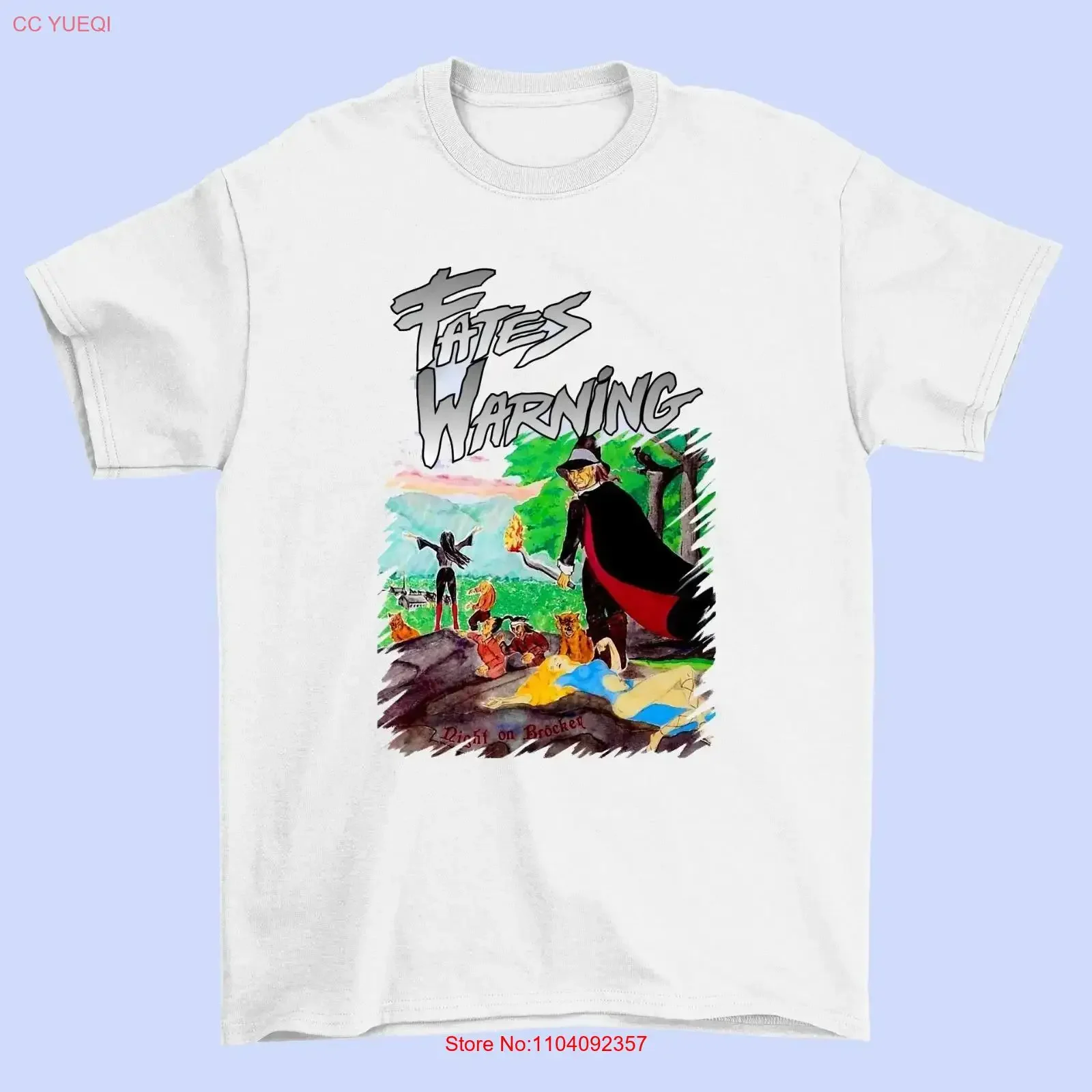 New Fates Warning Band Night on Bröcken White S 5XL T Shirt CO_330 vintage Washed Unisex Casual Versatile Comfortable Soft