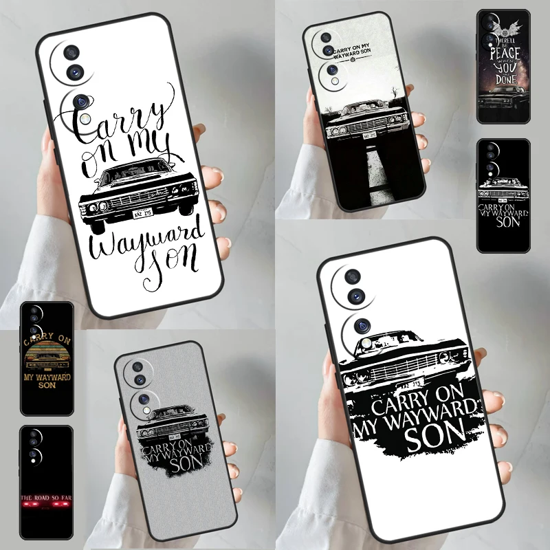 Supernatural CARRY ON MY WAYWARD SONS Funda For Honor Magic 6 Lite 5 Pro 50 70 90 Honor X8a X8b X6 X7 X8 X9 X6a X7a X9a X9b Case