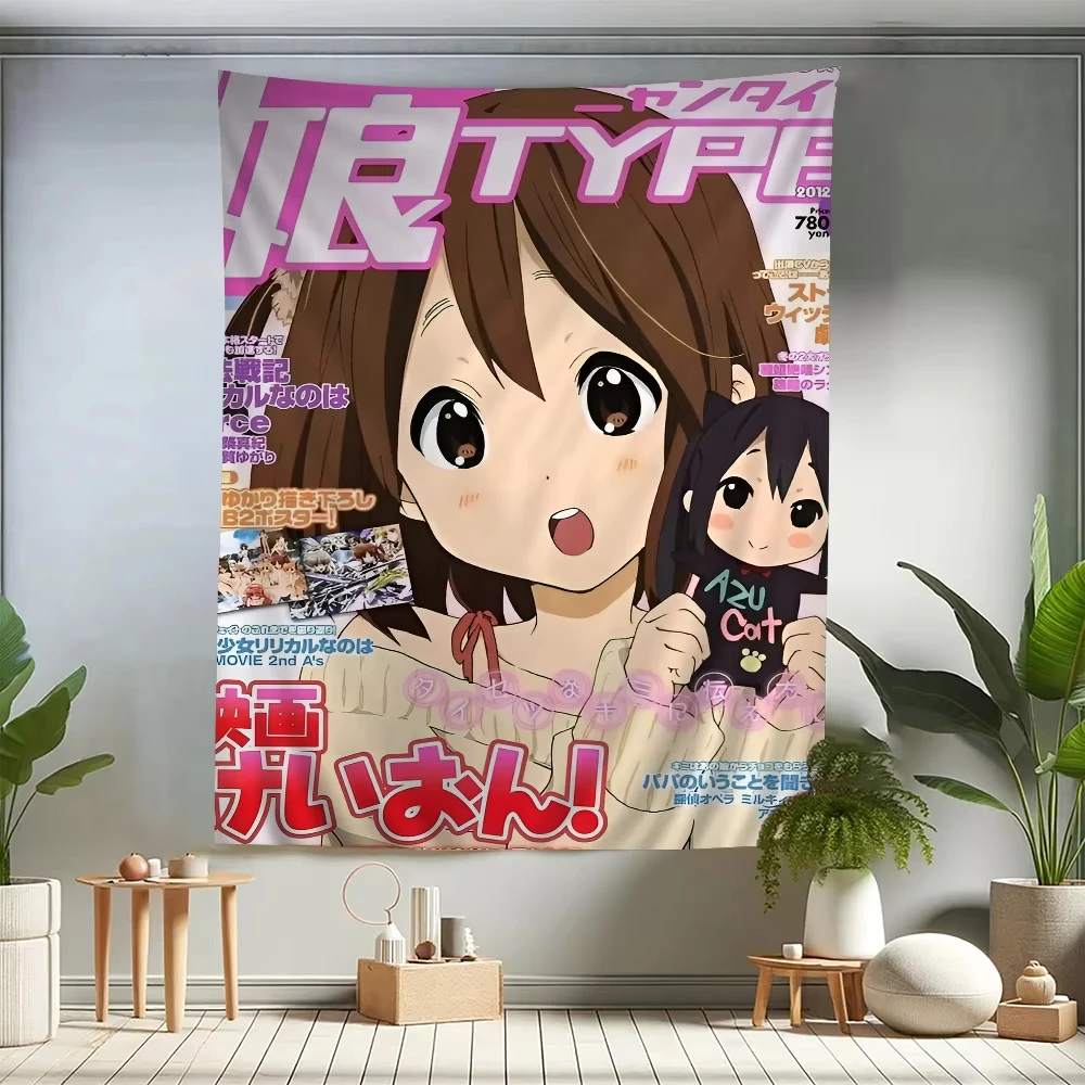 K-On Anime Cartoon Tapestry Kawaii Room Decor Hippie Bohemian Wall Tapestry Art Science Fiction Room Home Decor Art Home Decor