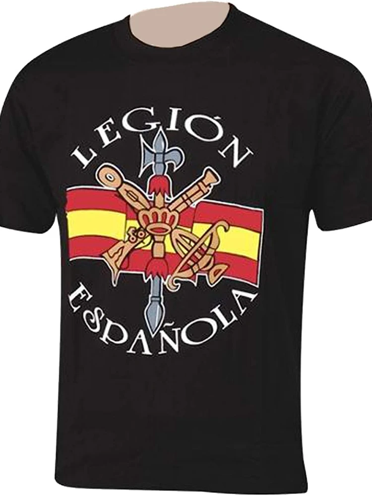 Camiseta Legión Española Los Legionarios No Mueren, Se Reagrupan En El Infierno Short Sleeve Casual Cotton Men T-shirt