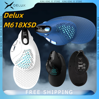 Delux M618XSD Vertical computer Mouse Tri-Mode OLED Liquid Crystal Display Screen Ergonomics mouse for computer PC Accessories
