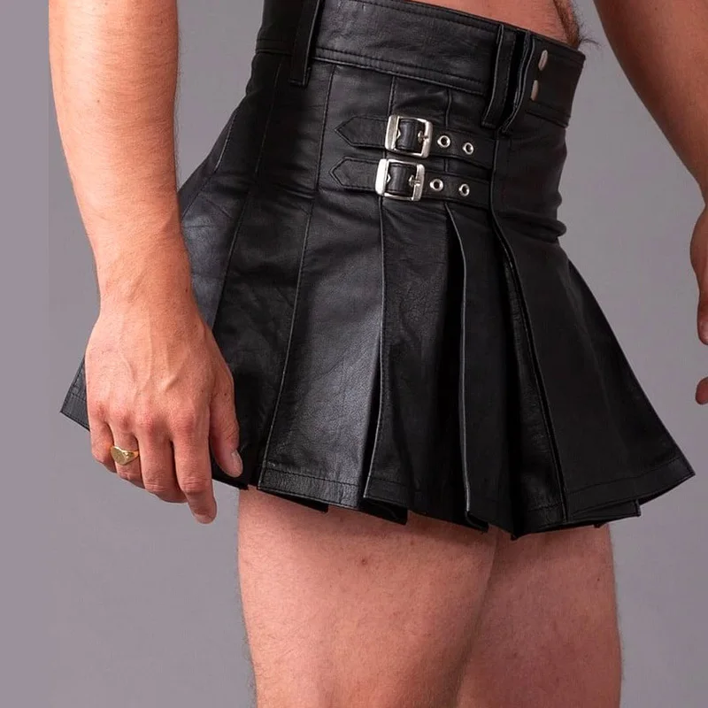 Sexy Mode PU Plooirok Hoge Taille Mini Micro A-lijn Rokken Nachtclub Dansvoorstelling Party Rokken Exotische Kleding Nieuw