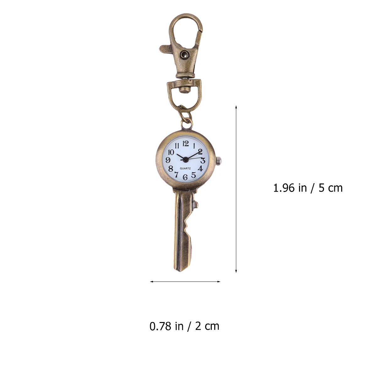 

Retro Hanging Watch Quartz Vintage Key Buckle Chain Pocket Watches Easy Time Reading Metal Material Great Gift Nurse Style