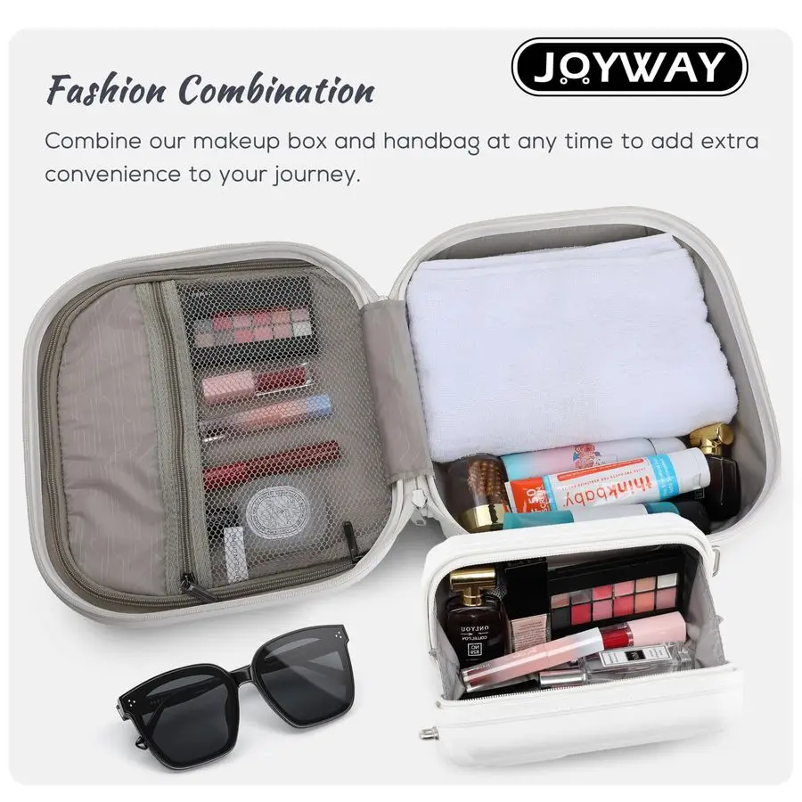 スピナーホイール付き、航空会社承認済みの荷物、ハードサイド20インチ機内持ち込みスーツケース、TSAロック付き2個セット、ホワイト