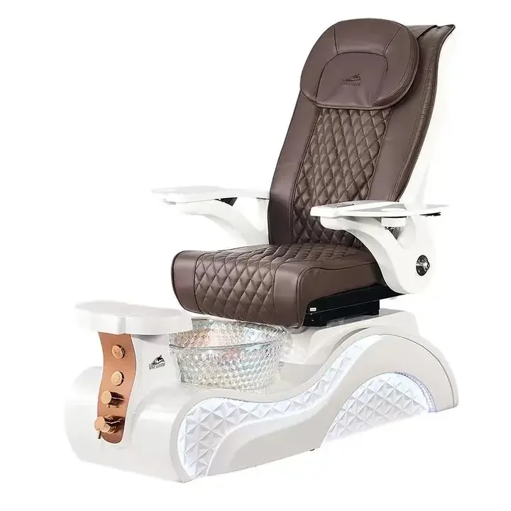 For Luxury Pedicure Chair with 4-Motor Control LED Lighting and Customizable Logo for Beauty Shop