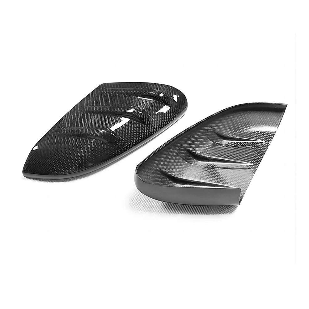 Rearview Side Mirror Covers Cap For 17-21 Honda Civic FC1 10th Gen VS Style Dry Carbon Fiber Sticker Add On Casing Shell