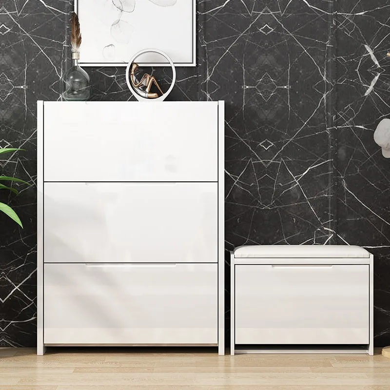 Simple and modern ultra-thin shoe cabinet 17cm tipping bucket into the home Economical door porch cabinet Small storage foyer ca