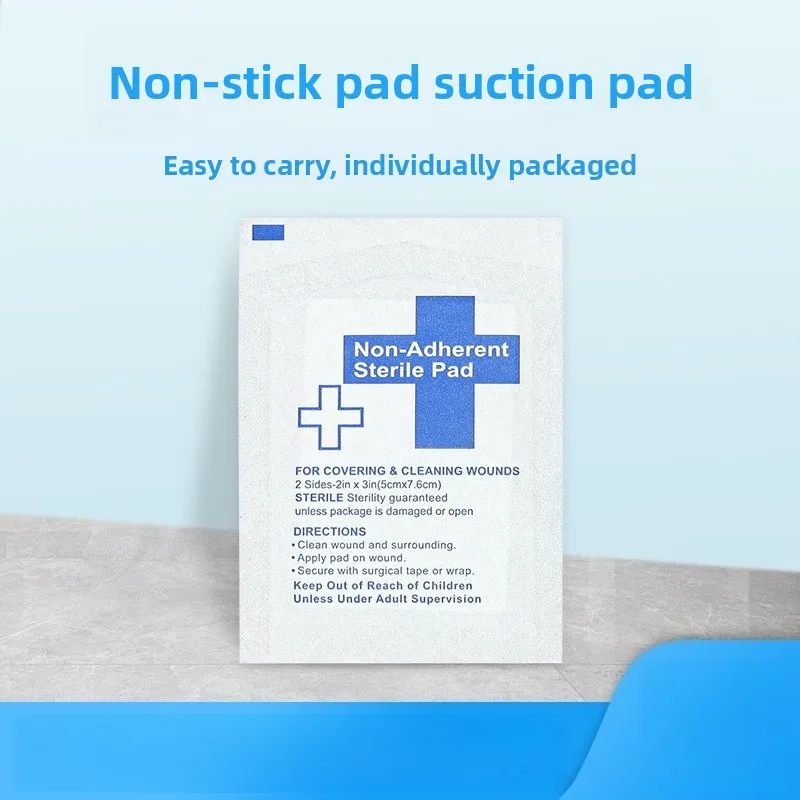 10 Pack Non-Adherent Wound Dressing Pads, Absorbent Non-Woven Gauze Pads, Blood Absorbing Pads for First Aid Kit Home Wound Care