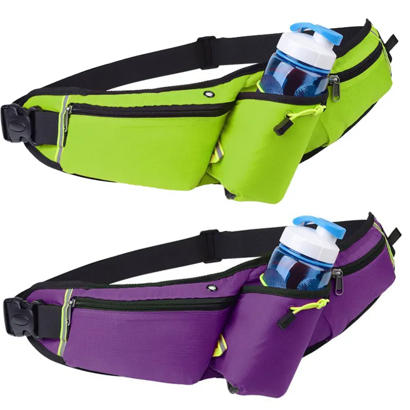 Unisex Sports Water Bottle Hip Waist Pack Waterproof Running Climbing Money Waist Bag Mobile Phone Bag Motorcycle Fanny Pack