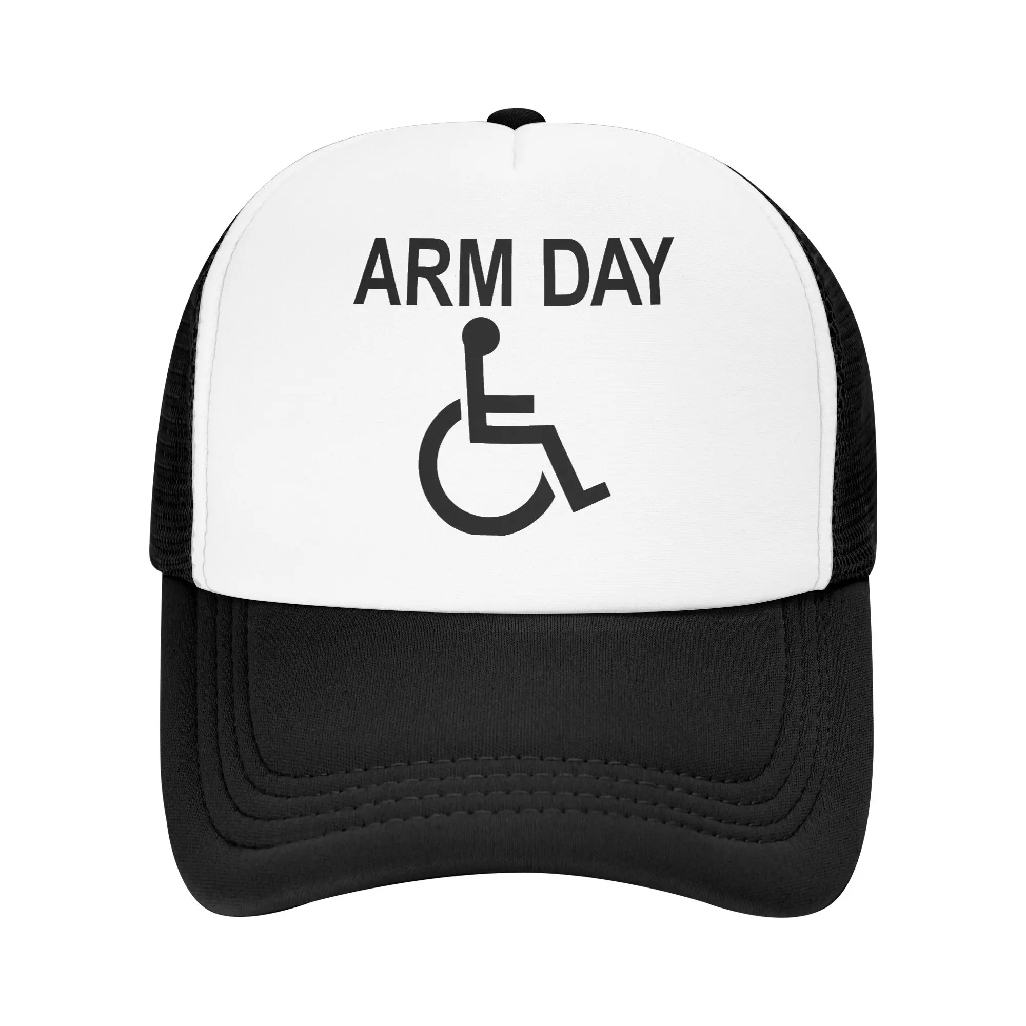 Handicapped Arm Day Leg Day Mesh Baseball Cap Unisex  Sun Hats  Hats Adjustable Snapback Caps Sports Cap Summer Trucker Cap