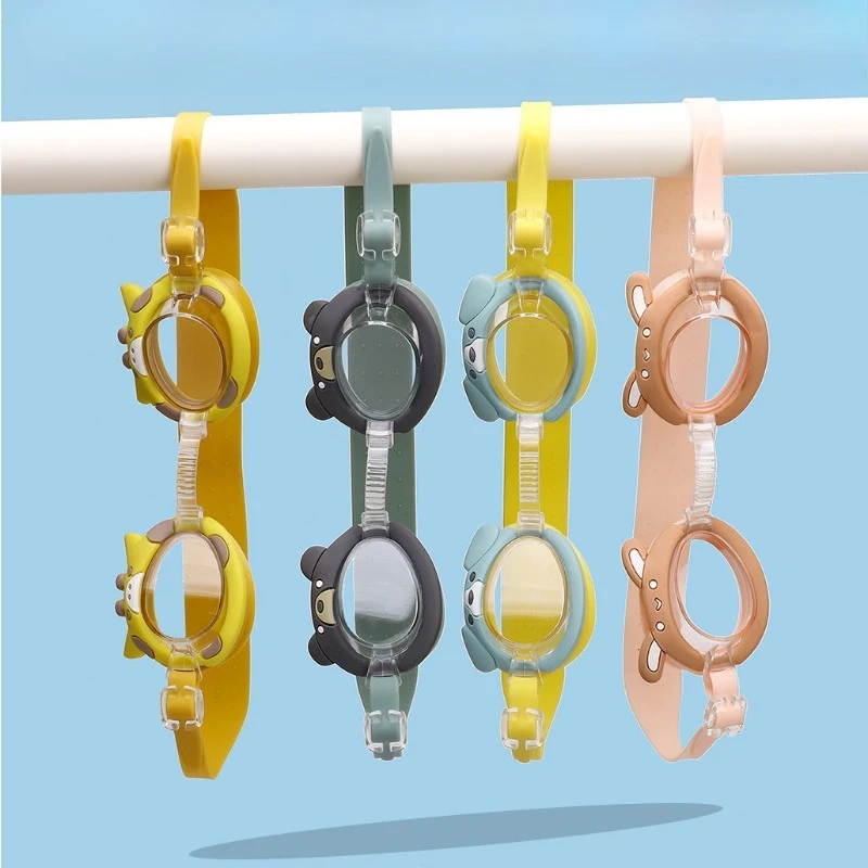 Gafas de natación de dibujos animados con forma de cangrejo, impermeables y antivaho, unisex