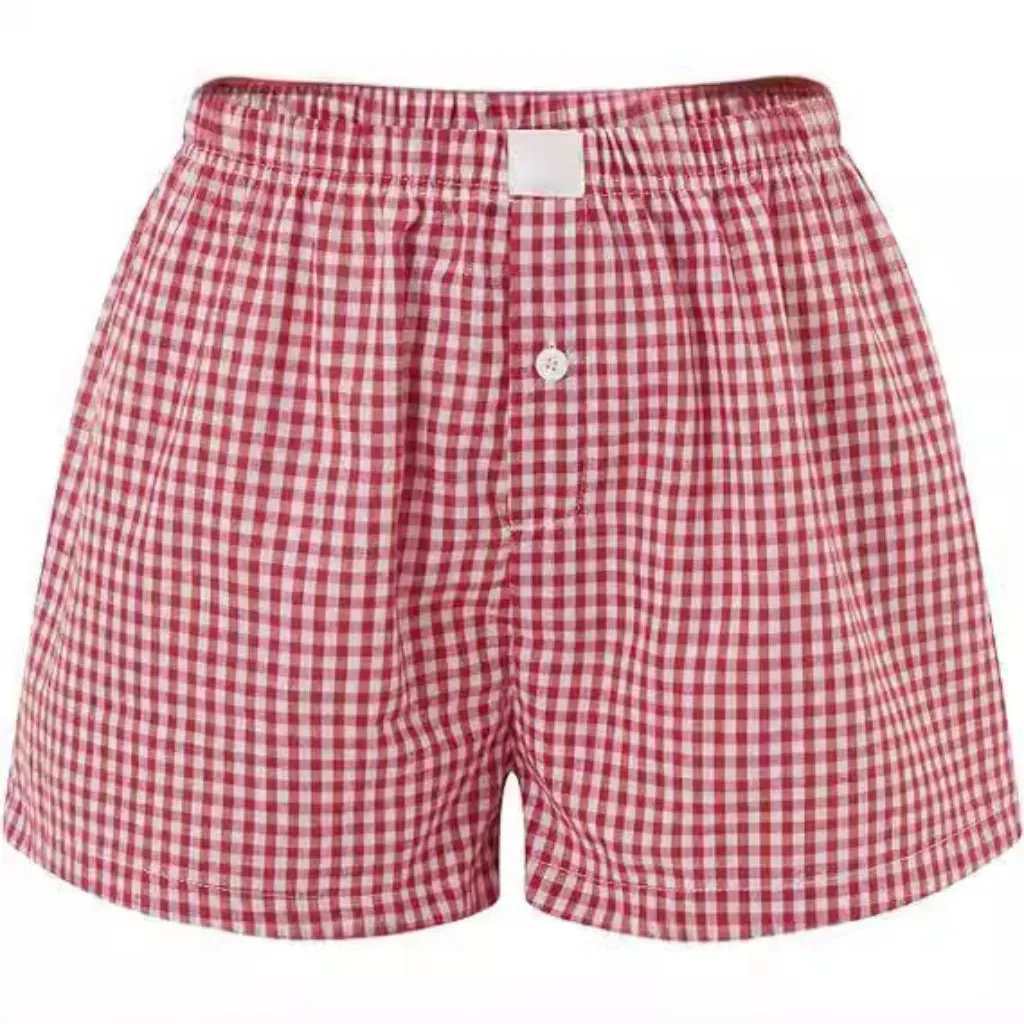 Women's Cotton Arlo Pants Boxer Low Waist Loose Casual Pajamas Shorts Temm Cross Border Fashion