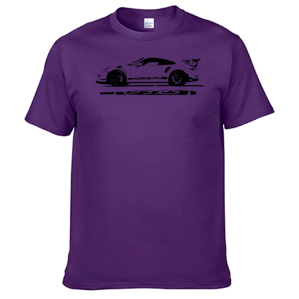 T shirt RS-Porsche T Shirt 100% Cotton Short Sleeve Tops Sales N04