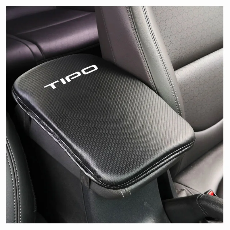 Stylish and soft Pu Leather Car Armrest Storage Protection Cushion For Fiat Tipo