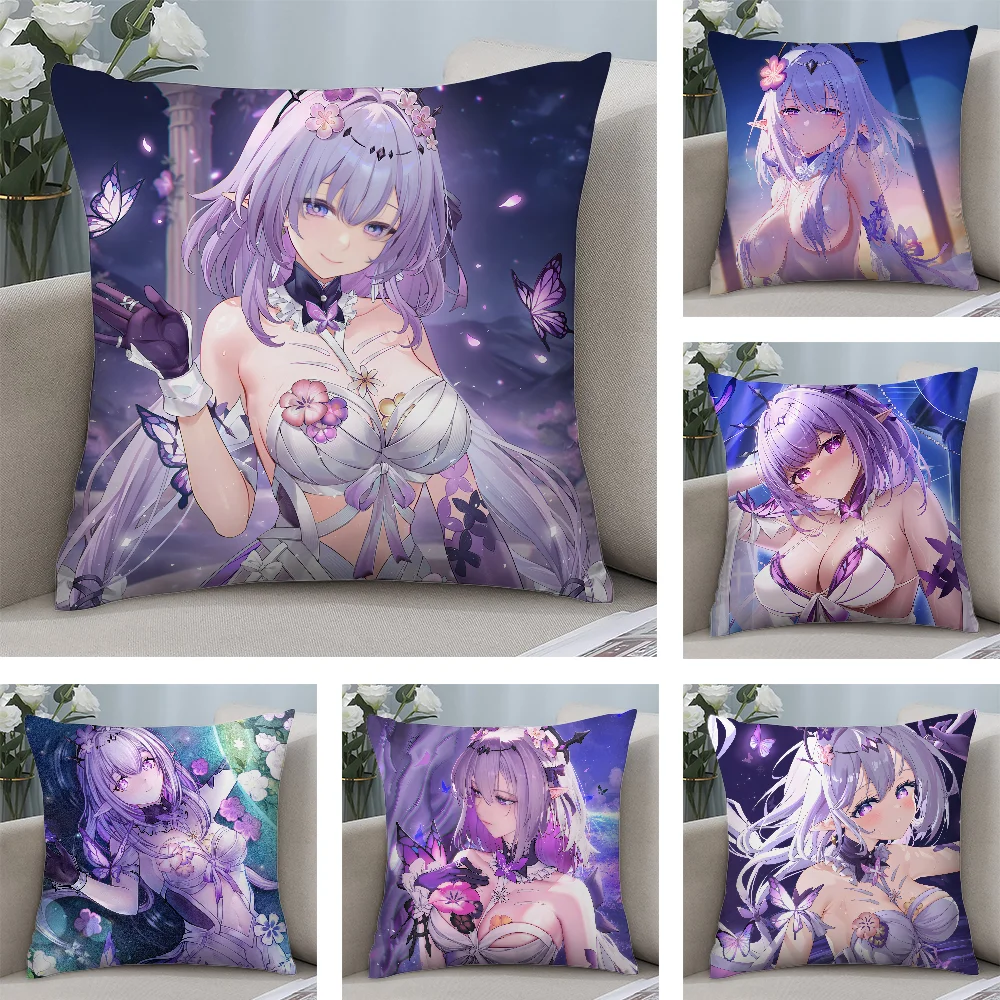 

Castorice Honkai Star Rail Pillow Case Short Plush Pillow Covers Sofa Decorative Gift Home Double-sided Printing Cushion Cover