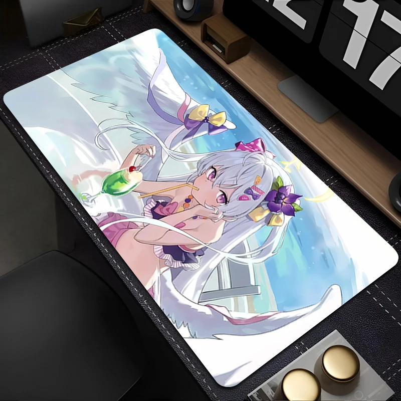 

Mousepad Mouse Pad Gaming Accessories Office HD Keyboard Pad Large Desk Mat PC B-blue Archive Shirasu Azusa Rubber Extended Pad