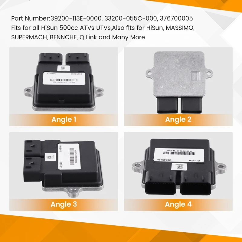 Contrôleur ECU EFI ECM Box, 39200-113E-0000 RL, RL UTV 500, Hisun, MasHansen, Bennche