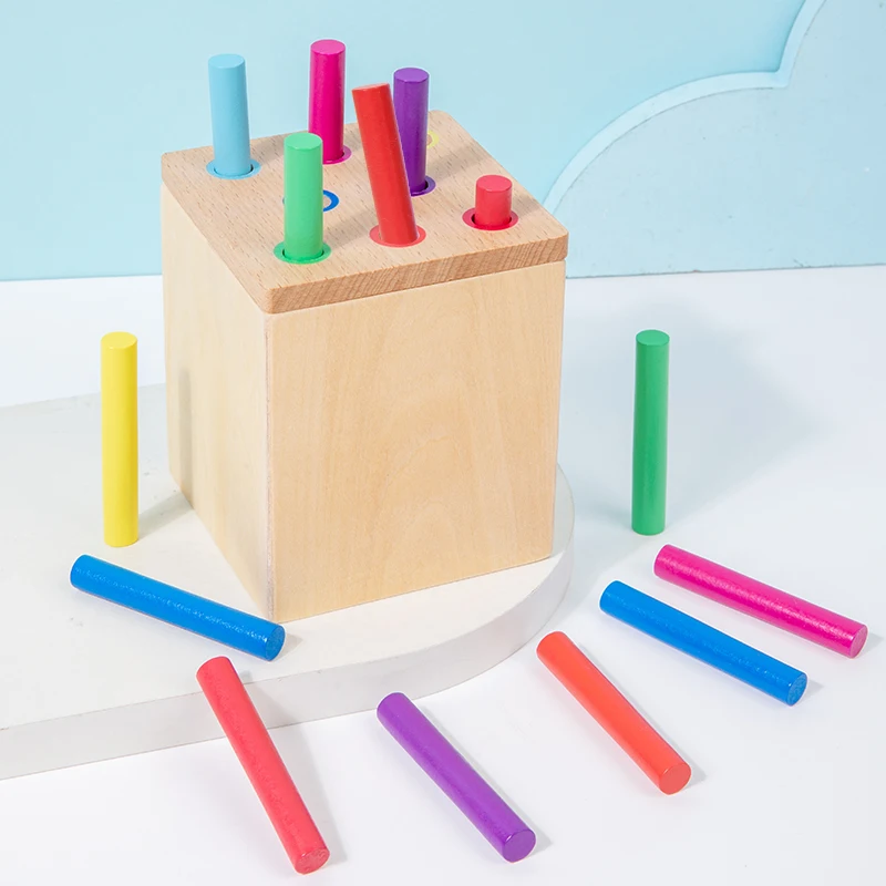 Gioco di classificazione Montessori Educazione precoce Scatola di classificazione per lancio di monete Colore Cognizione Forma Blocchi coordinati Sussidio didattico