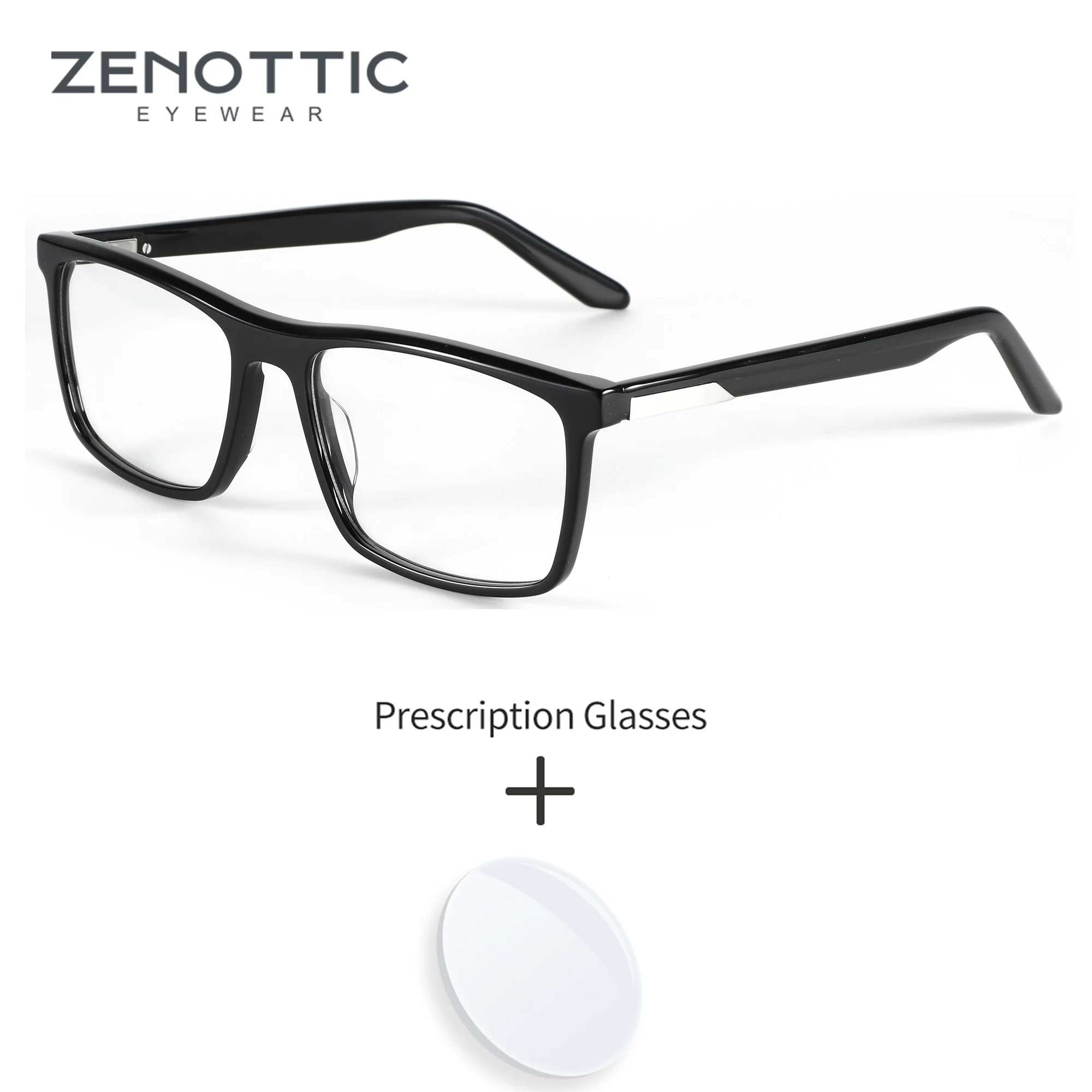 

Очки ZENOTTIC из ацетата для мужчин, прямоугольные, фотохромные, с защитой от синего света, для коррекции близорукости, мультифокальные, с диоптриями
