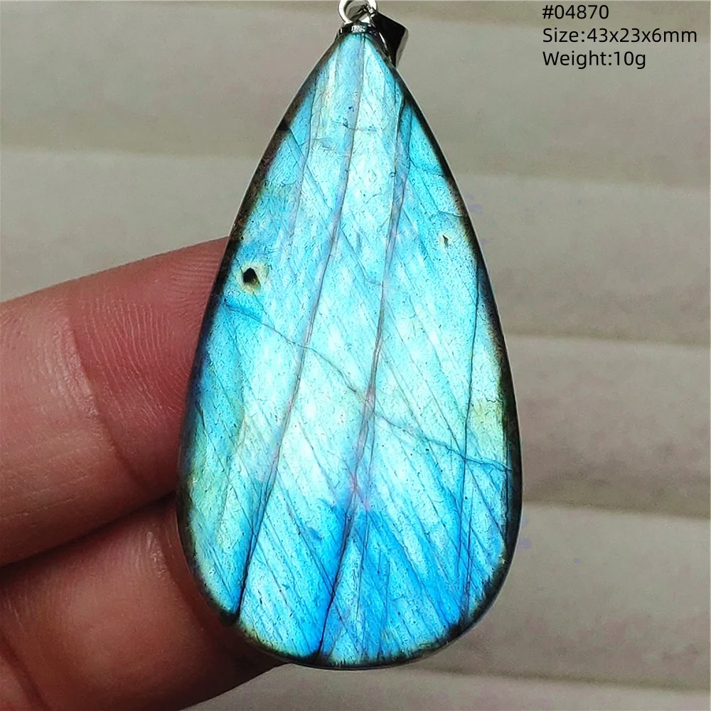 Natural Purple Labradorite Pendant Jewelry Rare Stone Women Men Blue Labradorite Women Men AAAAAA view 6