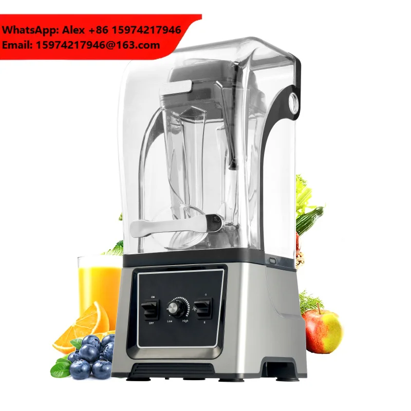 Newest Push Button Controls Professional Blender Strong Heavy Duty Commercial Blender With Removable Soundproof Enclosure