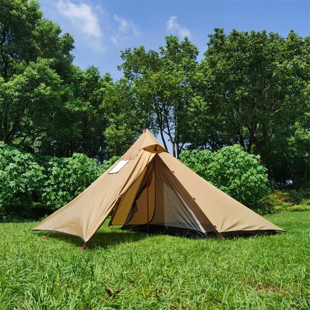 

For Hiking Portable Pyramid Tent 230x120x120cm 210D Oxford Fabric Ample Storage For Gear Easy Setup With Trekking Poles