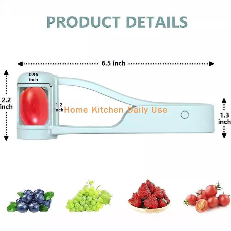 

Fruit Slicer Press Type Sharp Stainless Steel Blade Grape Cherry Strawberry Tomato Salad Quarter Cutting For Kitchen Gadget