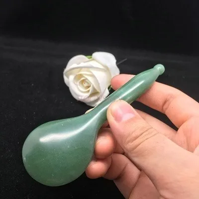 Jade beauty massage stick natural facial muscle pulling stick eye meridian acupoint pen dial through scraping board guasha