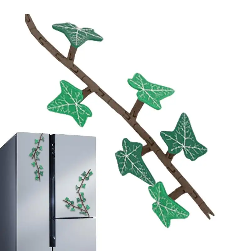 Ivy Fridge Magnet with Articulating Stems 3D Printed Ivy Leaf Plants Refrigerator Magnetic Stickers Fridge Decor Magnet