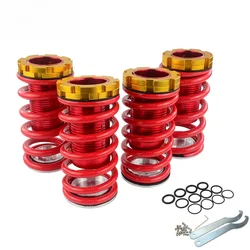 Lowering Scaled Adjustable Suspension Coilover Red Springs For 88-00 Honda Civic EG EJ EK